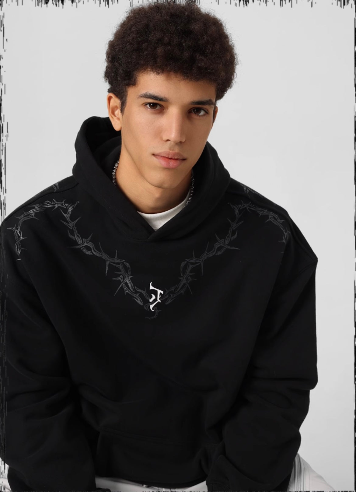 Boxy Black Oversized Hoddie