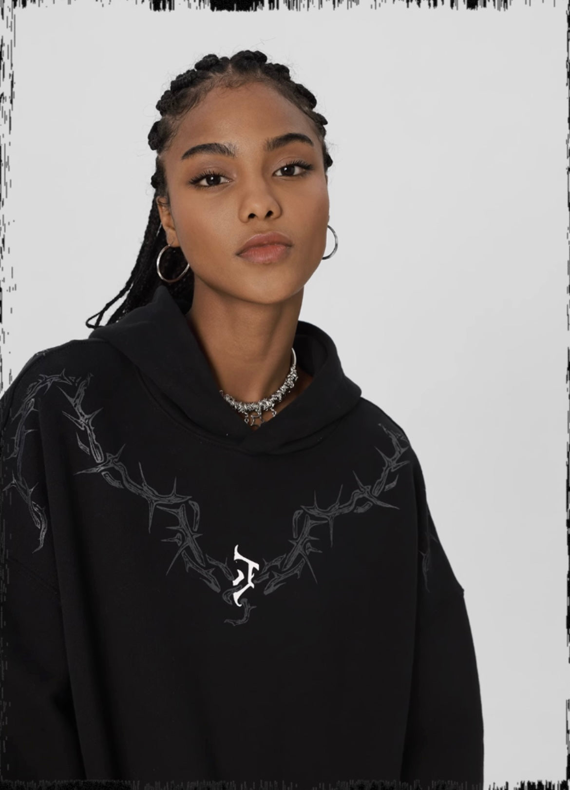 Boxy Black Oversized Hoddie