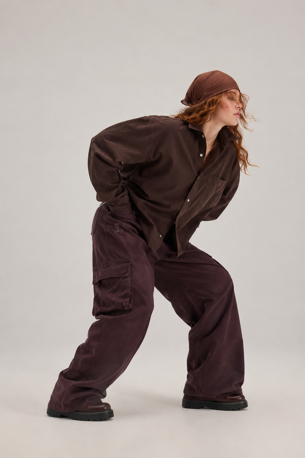Brown Linen Oversized Shirt