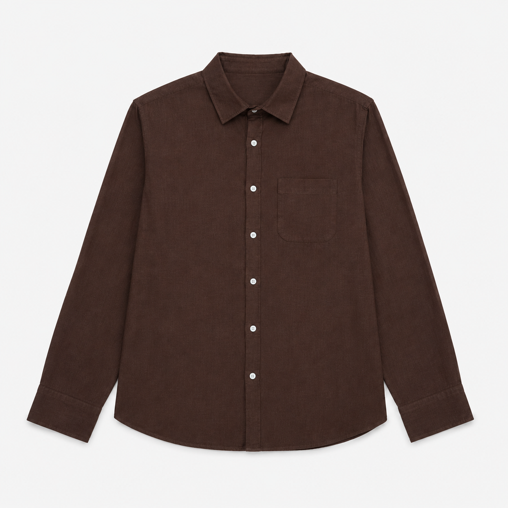 Brown Linen Oversized Shirt
