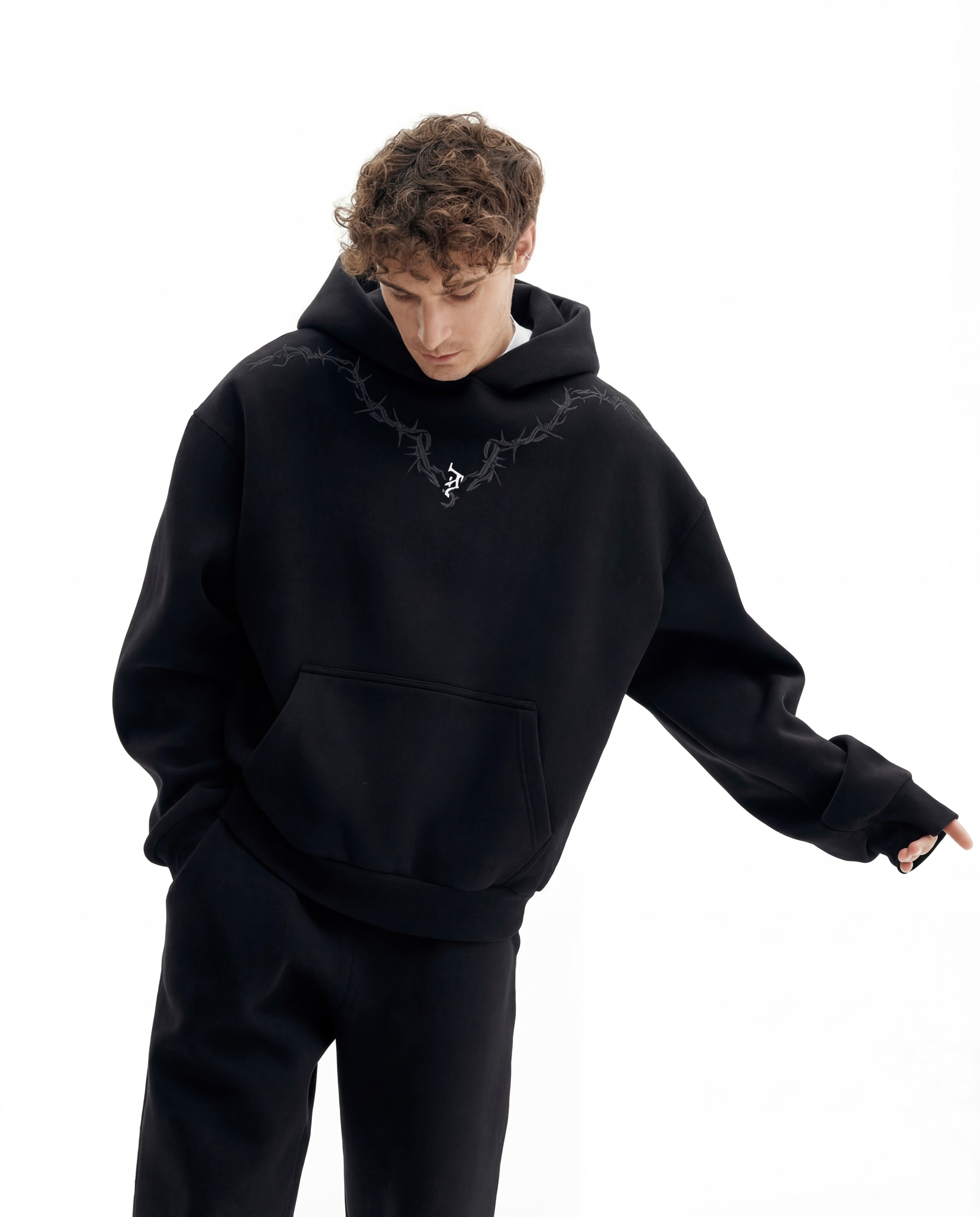 Boxy Black Hoddie