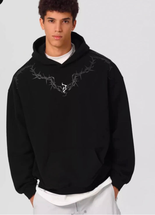 Boxy Black Oversized Hoddie