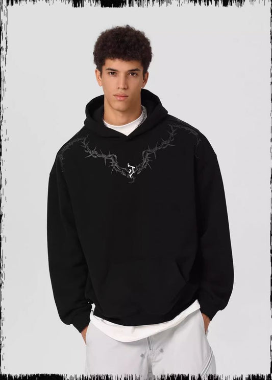 Boxy Black Oversized Hoddie