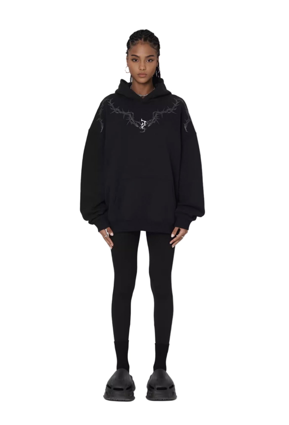 Boxy Black Oversized Hoddie