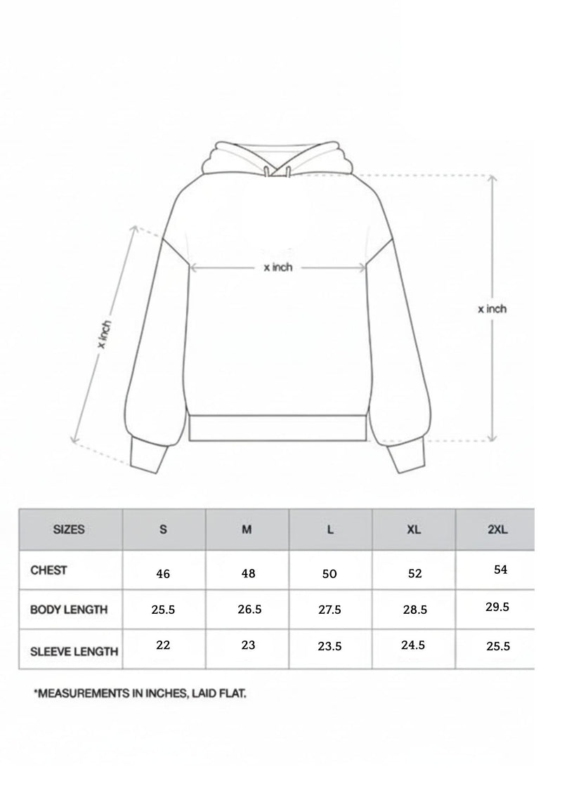 Ashes Sweatshirt size guide